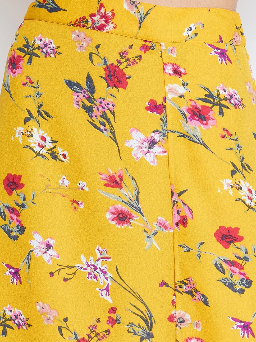 Folk Republic Women Yellow Floral Printed Off-Shoulder Co-Ordinate Maxi Dress - #folk republic#