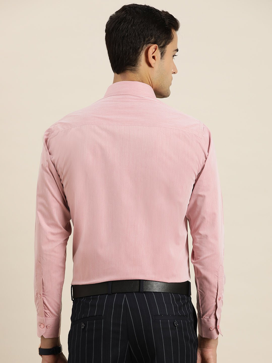 Men Coral Solid Cotton Rich Slim fit Formal Shirt - #folk republic#