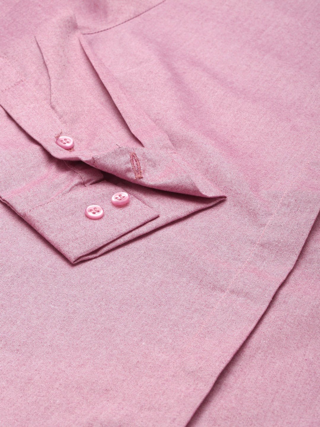 Women Pink Solid Chambray Cotton Rich Slim Fit Formal Shirt - #folk republic#
