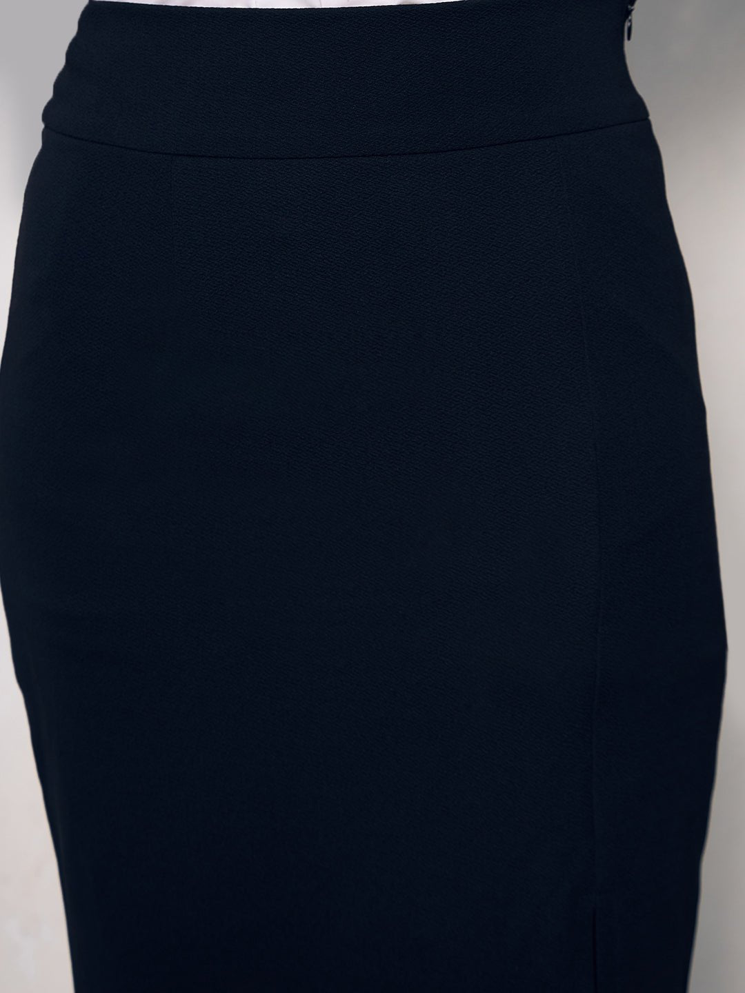 Folk Republic Women Black Split Thigh Pencil Midi Skirt - #folk republic#