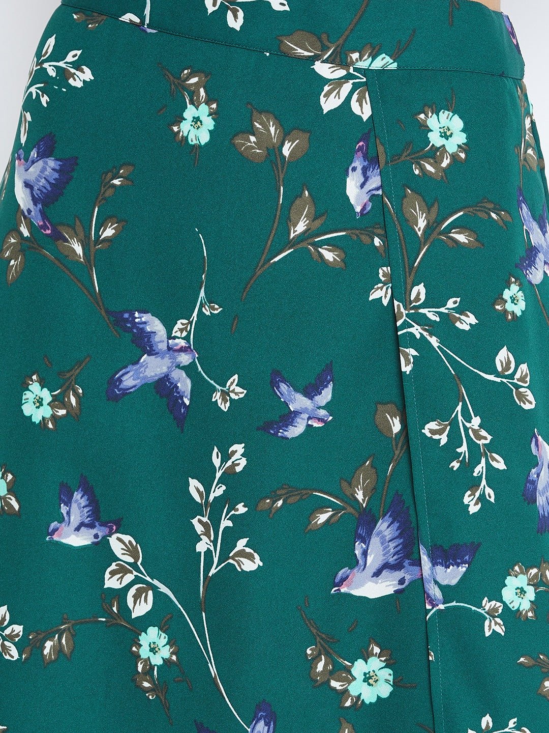Folk Republic Women Green Floral Print Two-Piece Maxi Dress - #folk republic#