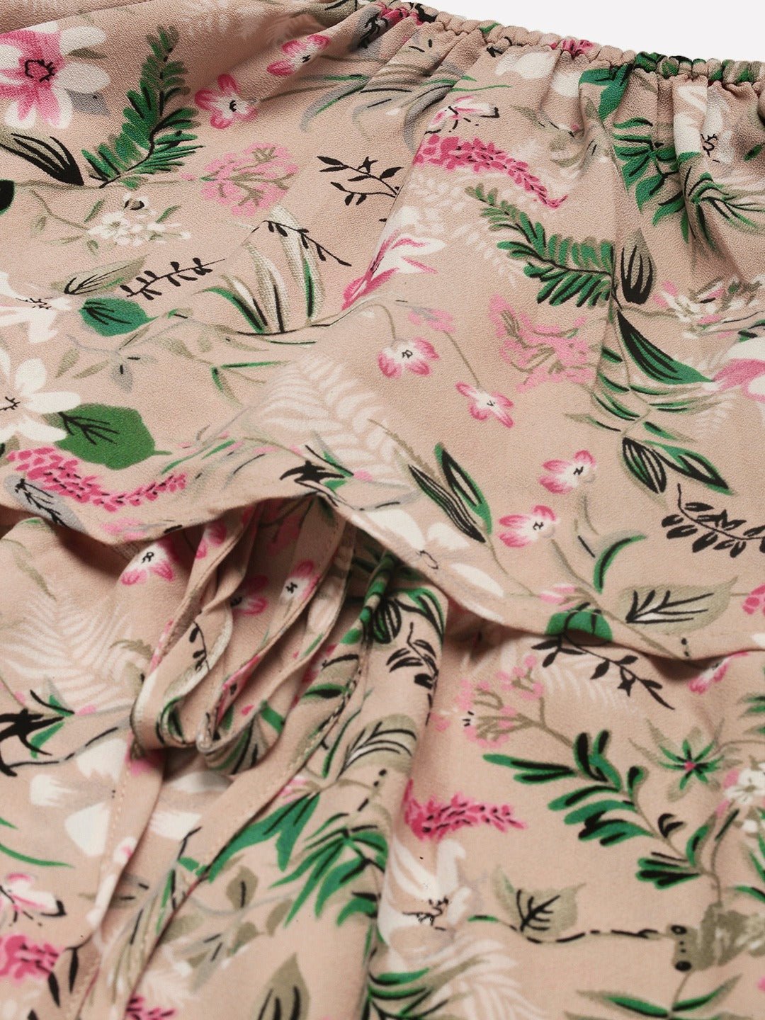Folk Republic Women Pink Off-Shoulder Floral Printed Maxi Dress - #folk republic#