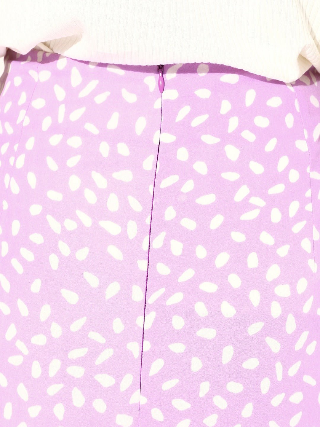 Folk Republic Women Purple & White Abstract Printed Flared A-Line Midi Skirt - #folk republic#
