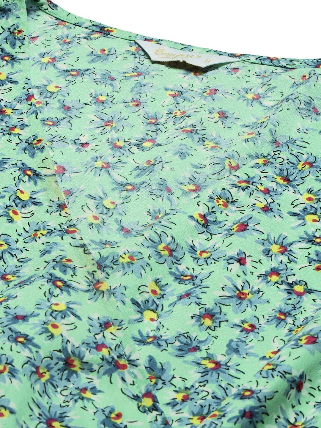 Folk Republic Women Sky Blue Floral Printed Wrap Maxi Dress - #folk republic#