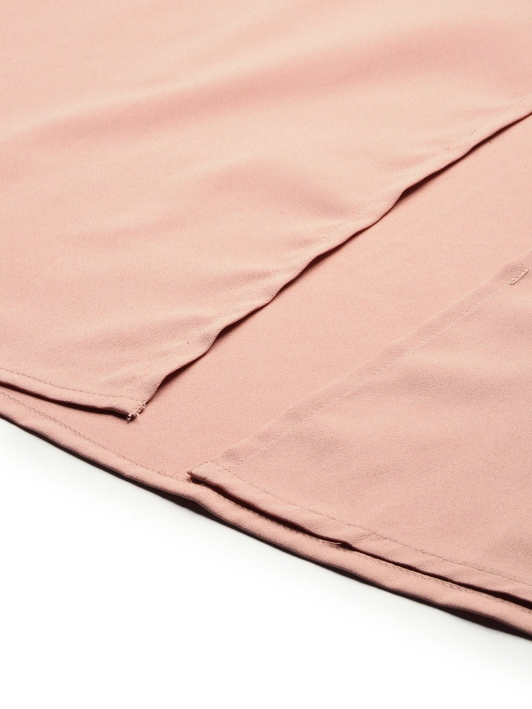 Folk Republic Women Solid Peach Square Neck Slim-Fit Maxi Dress - #folk republic#