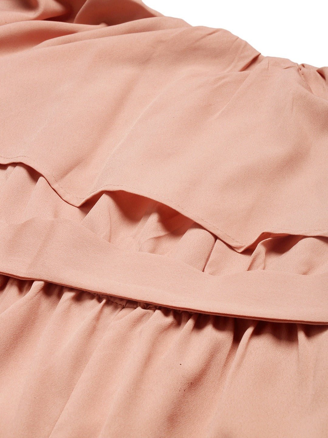 Folk Republic Women Solid Pink Off Shoulder Culotte Jumpsuit - #folk republic#