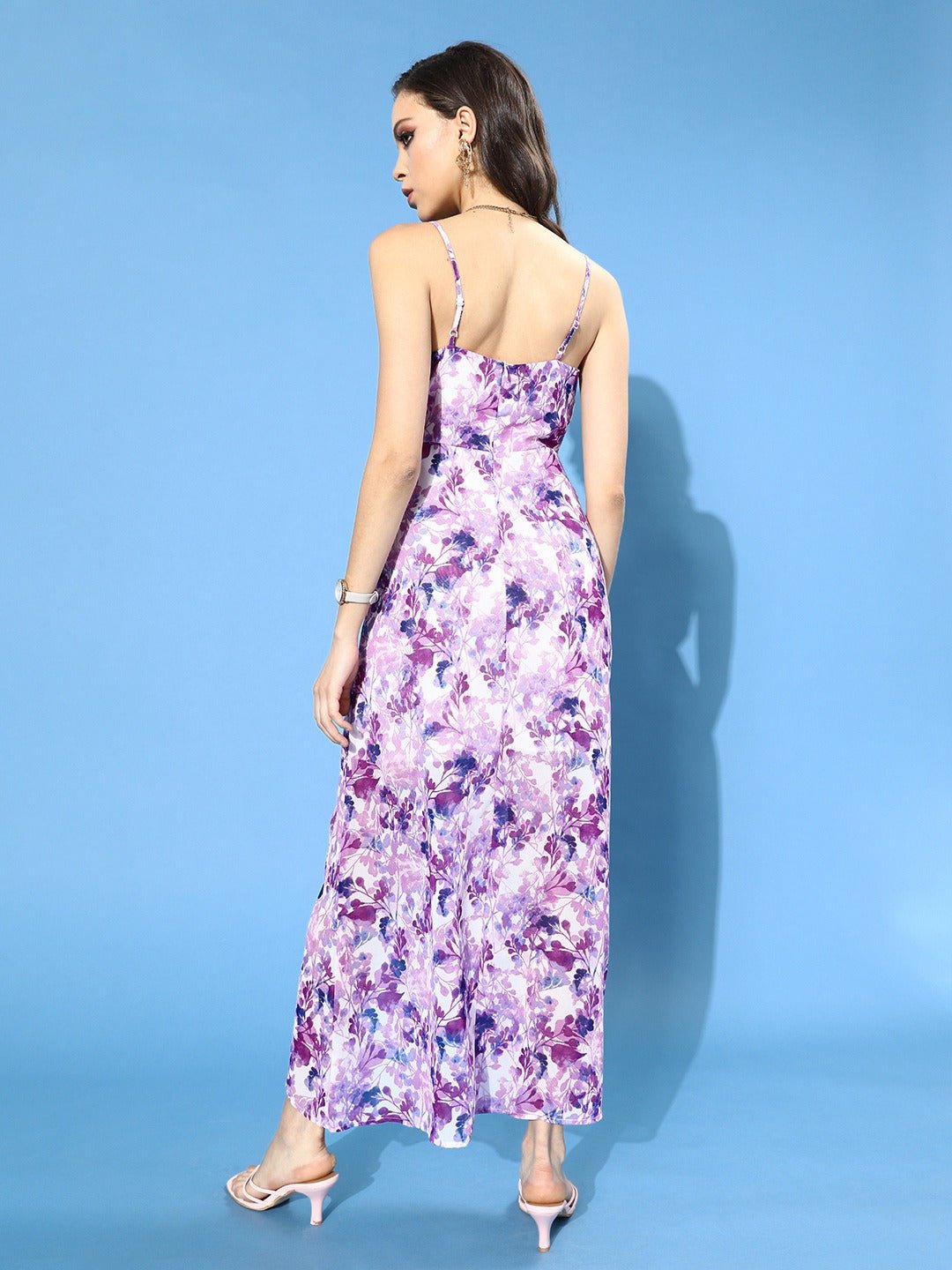 Folk Republic Women White Floral Printed Asymmetric Hem Maxi Dress - #folk republic#