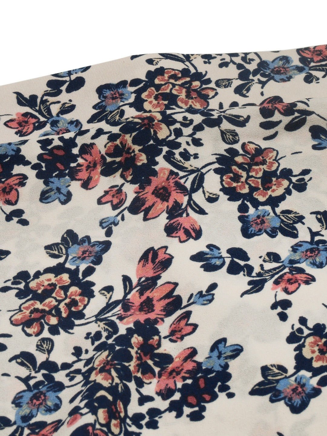 Folk Republic Women White Floral Printed Ruffled Mini Skirt - #folk republic#