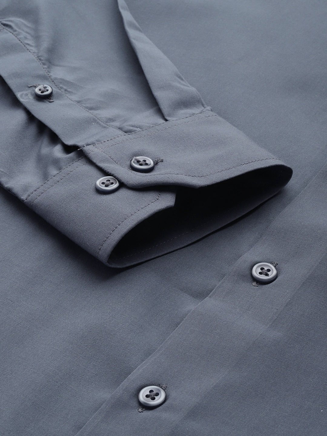 Men Aegean Blue Solids Slim Fit Formal Shirt - #folk republic#