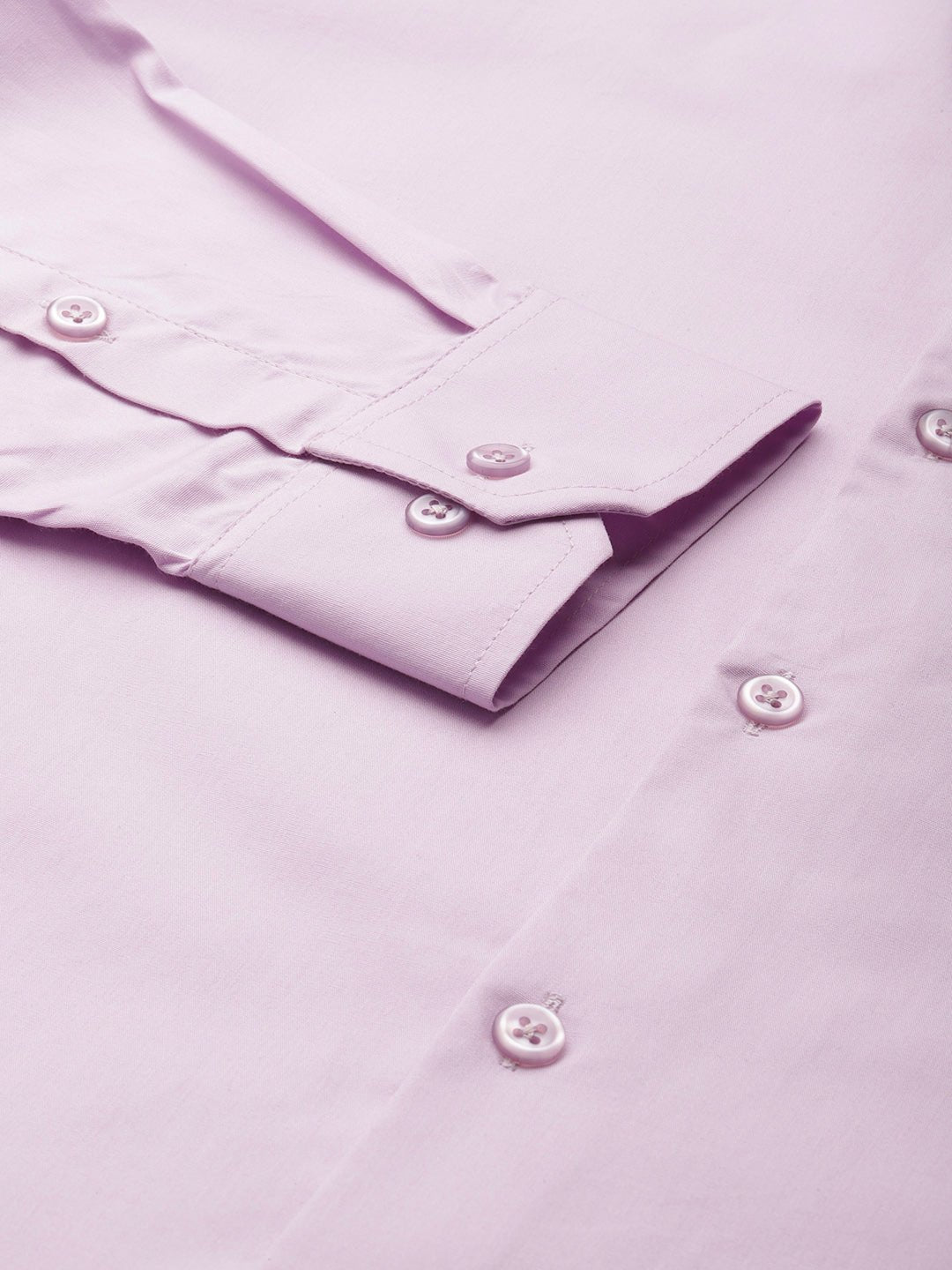 Men Lavender Solid Pure Cotton Slim Fit Formal Shirt - #folk republic#
