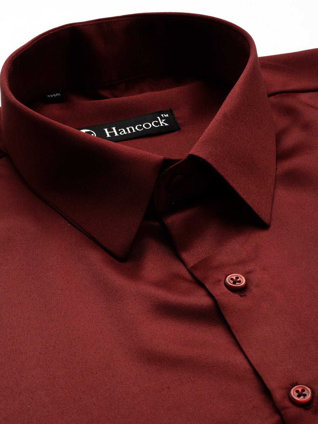 Men Maroon Solid Satin Tuxedo Slim fit Party Shirt - #folk republic#