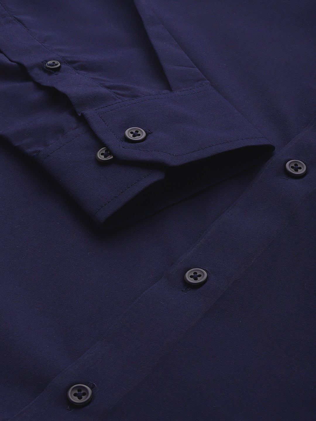 Men Navy Solids Slim Fit Formal Shirt - #folk republic#