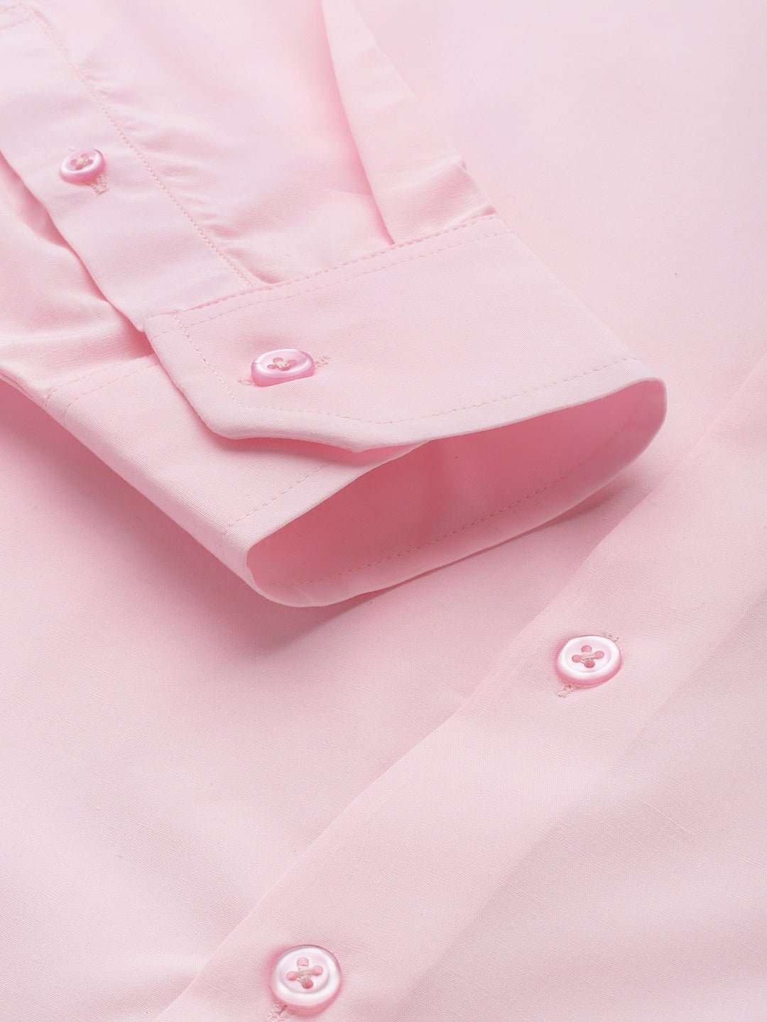 Men Pink Solids Slim Fit Formal Shirt - #folk republic#