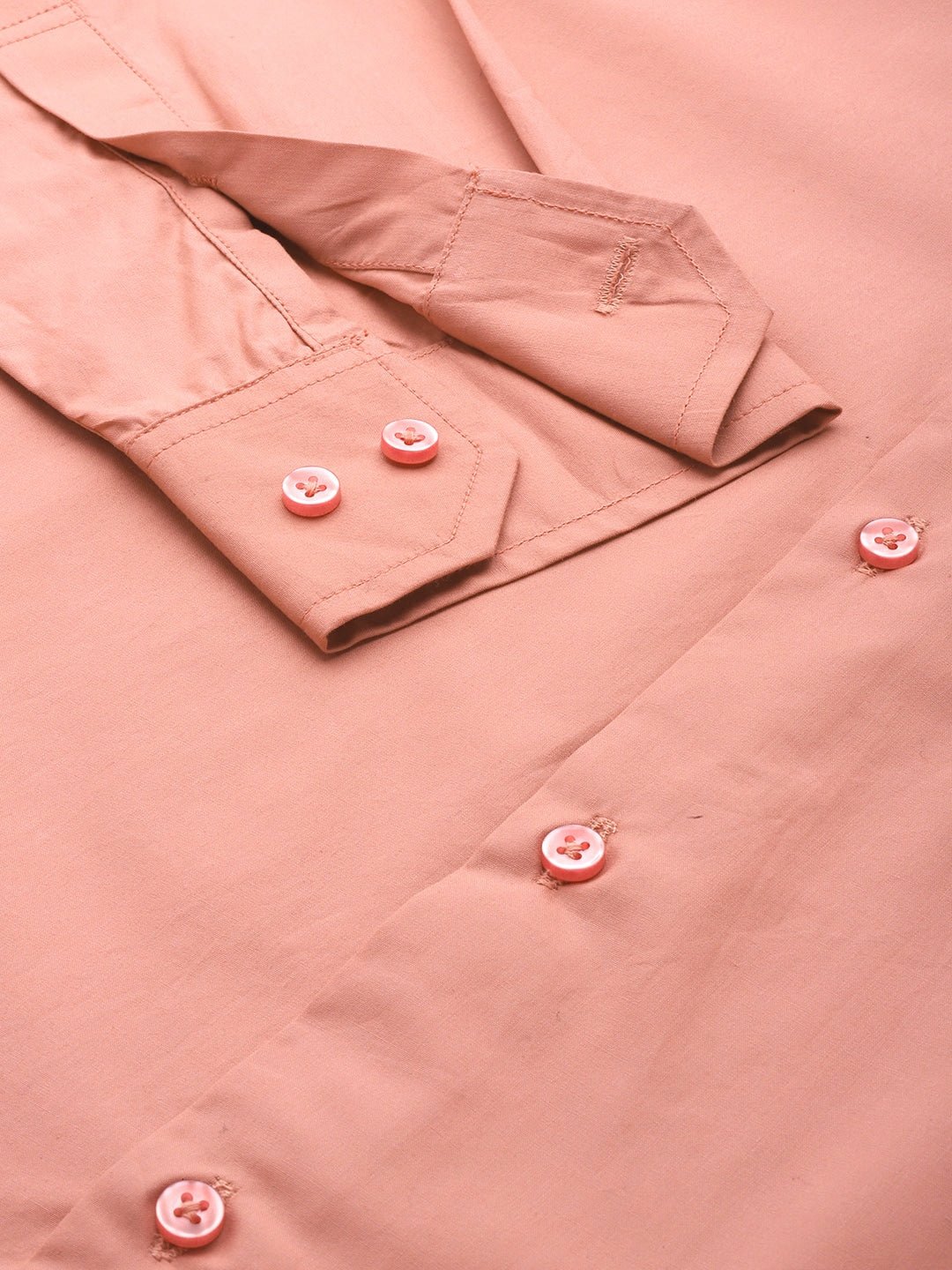 Men Punch Solids Pure Cotton Slim Fit Casual Shirt - #folk republic#