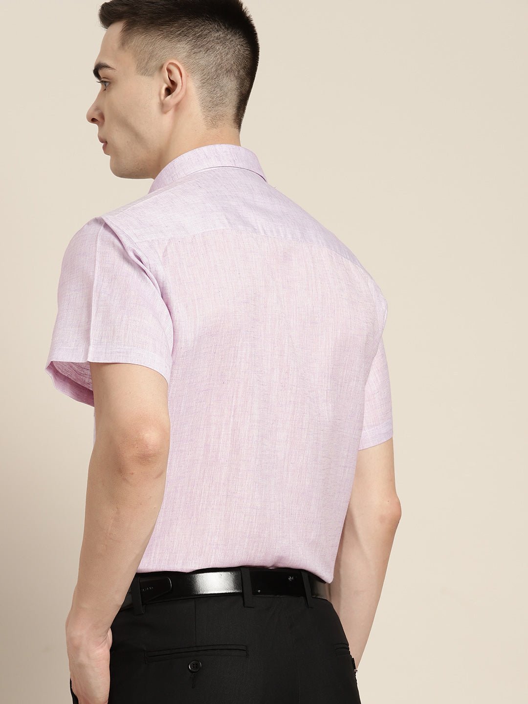 Men Purple Checks Cotton Rich Slim fit Formal Shirt - #folk republic#