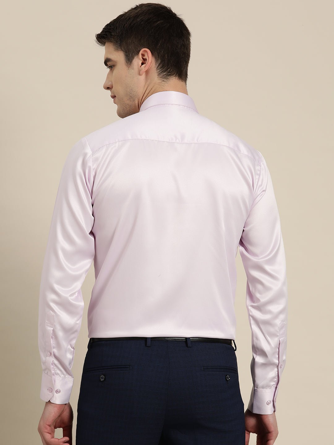 Men Purple Solid Satin Tuxedo Slim fit Party Shirt - #folk republic#
