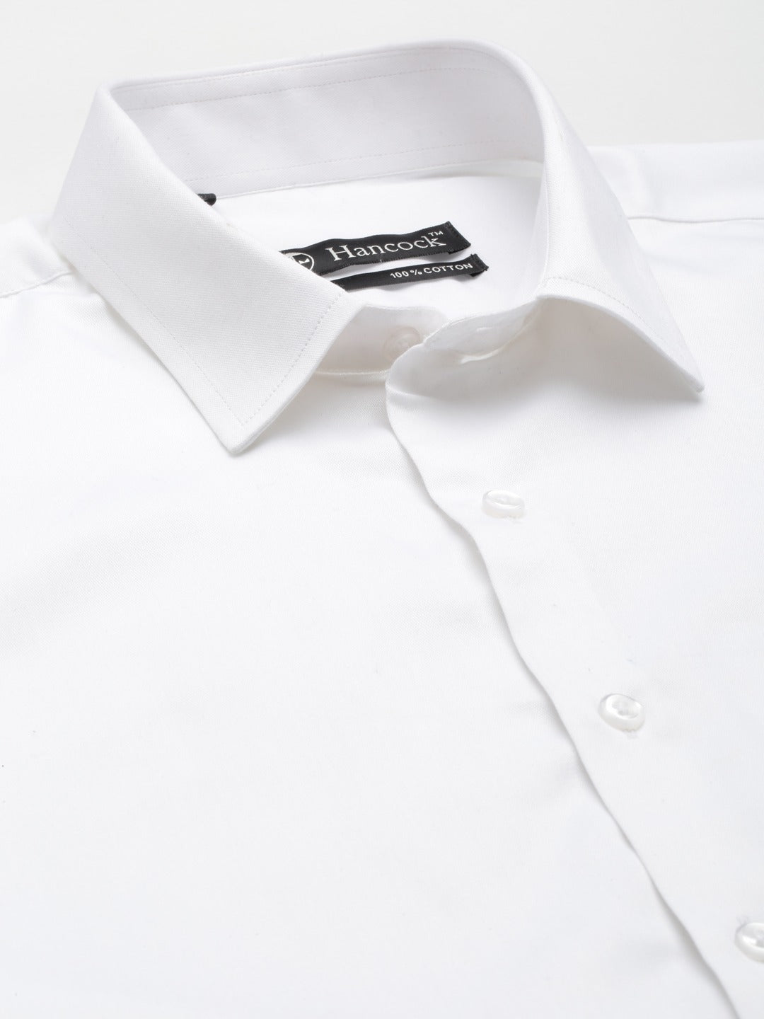 Men White Solid Single Pocket with Flap Pure Cotton Slim Fit Formal Shirt - #folk republic#