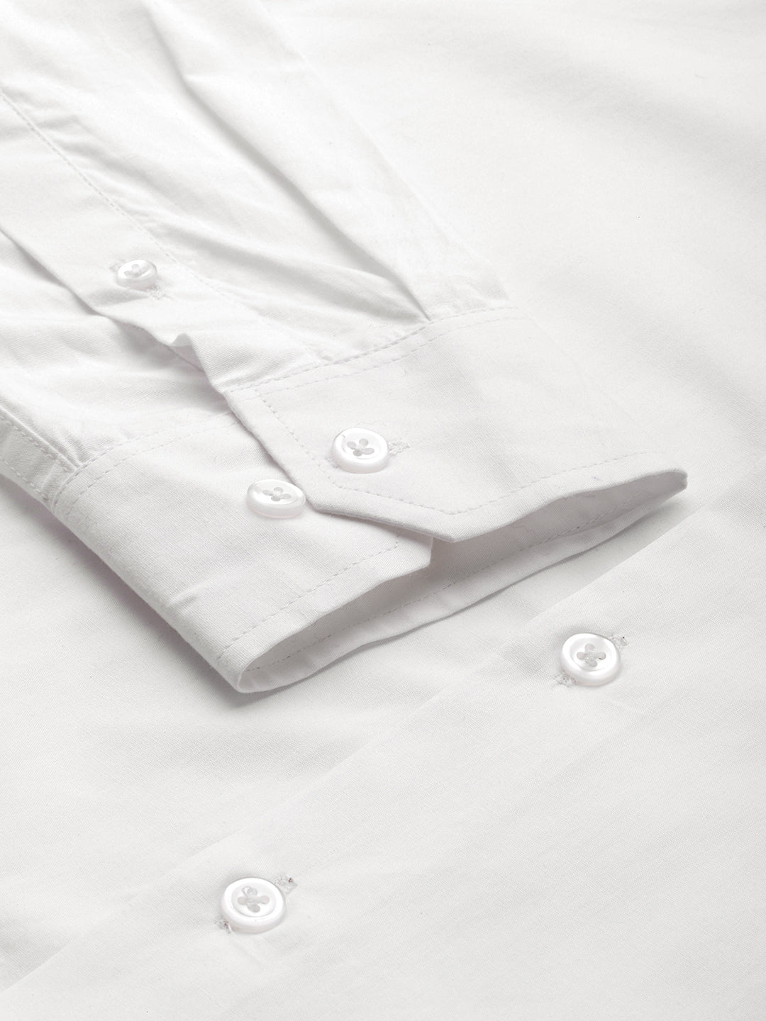 Men White Solid Slim Fit Pure Cotton Formal Shirt - #folk republic#