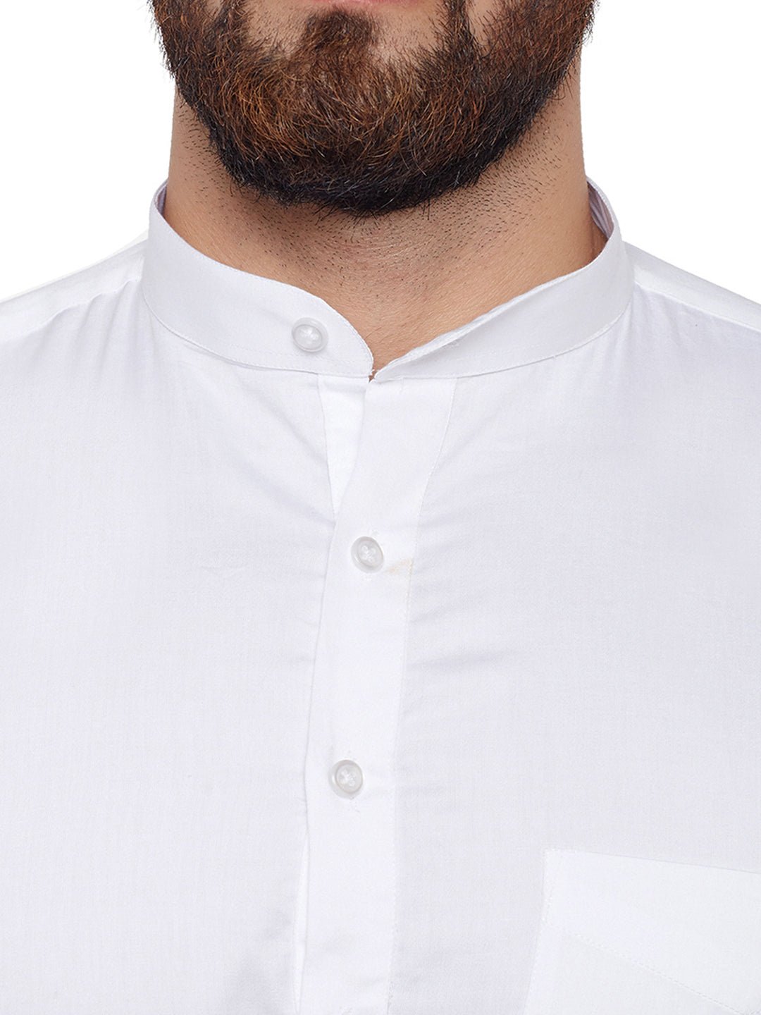 Men White Solid Slim Fit Pure Cotton Formal Shirt - #folk republic#