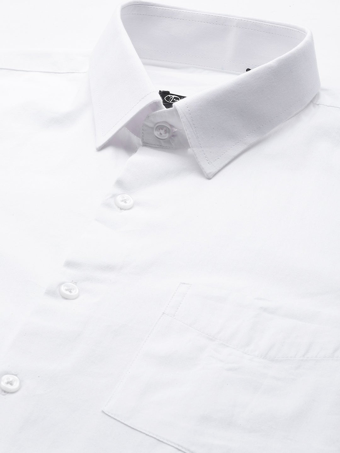 Men White Solid Slim Fit Pure Cotton French Cuff Formal Shirt - #folk republic#