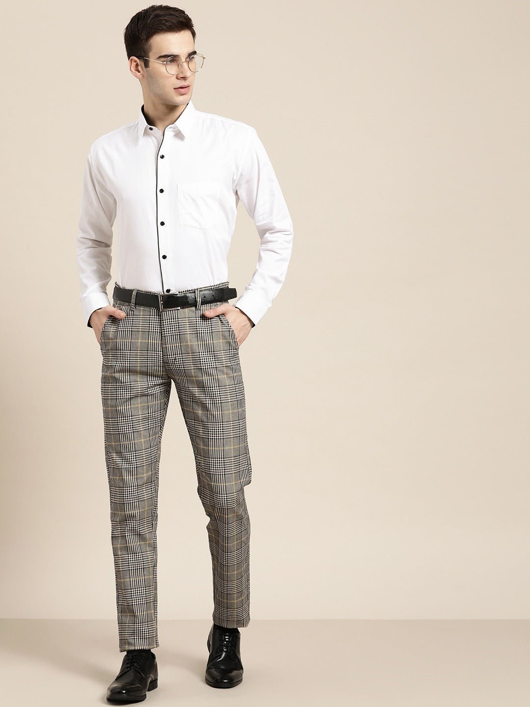 Men White Solids Pure Cotton Slim Fit Formal Shirt - #folk republic#