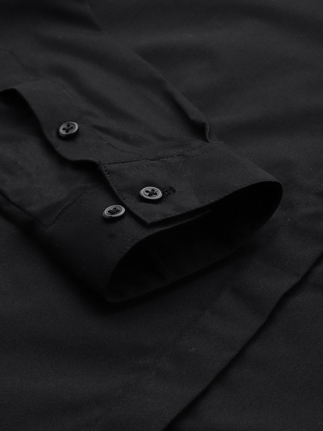 Women Black Solid Pure Cotton Regular Fit Formal Shirt - #folk republic#