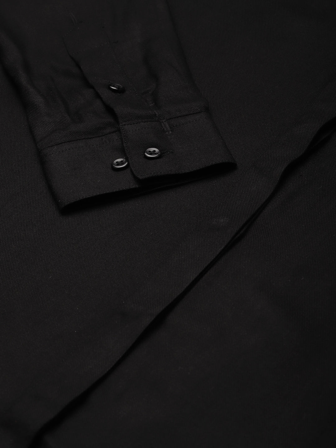 Women Black Solid Viscose Rayon Regular Fit Formal Shirt - #folk republic#