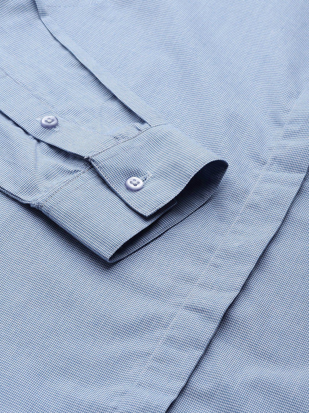 Women Blue Checked Pure Cotton Regular Fit Formal Shirt - #folk republic#