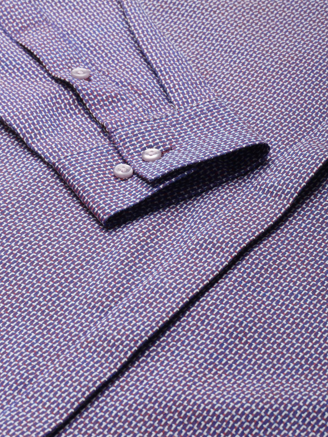 Women Blue & White Solid Pure Cotton Regular Fit Formal Shirt - #folk republic#