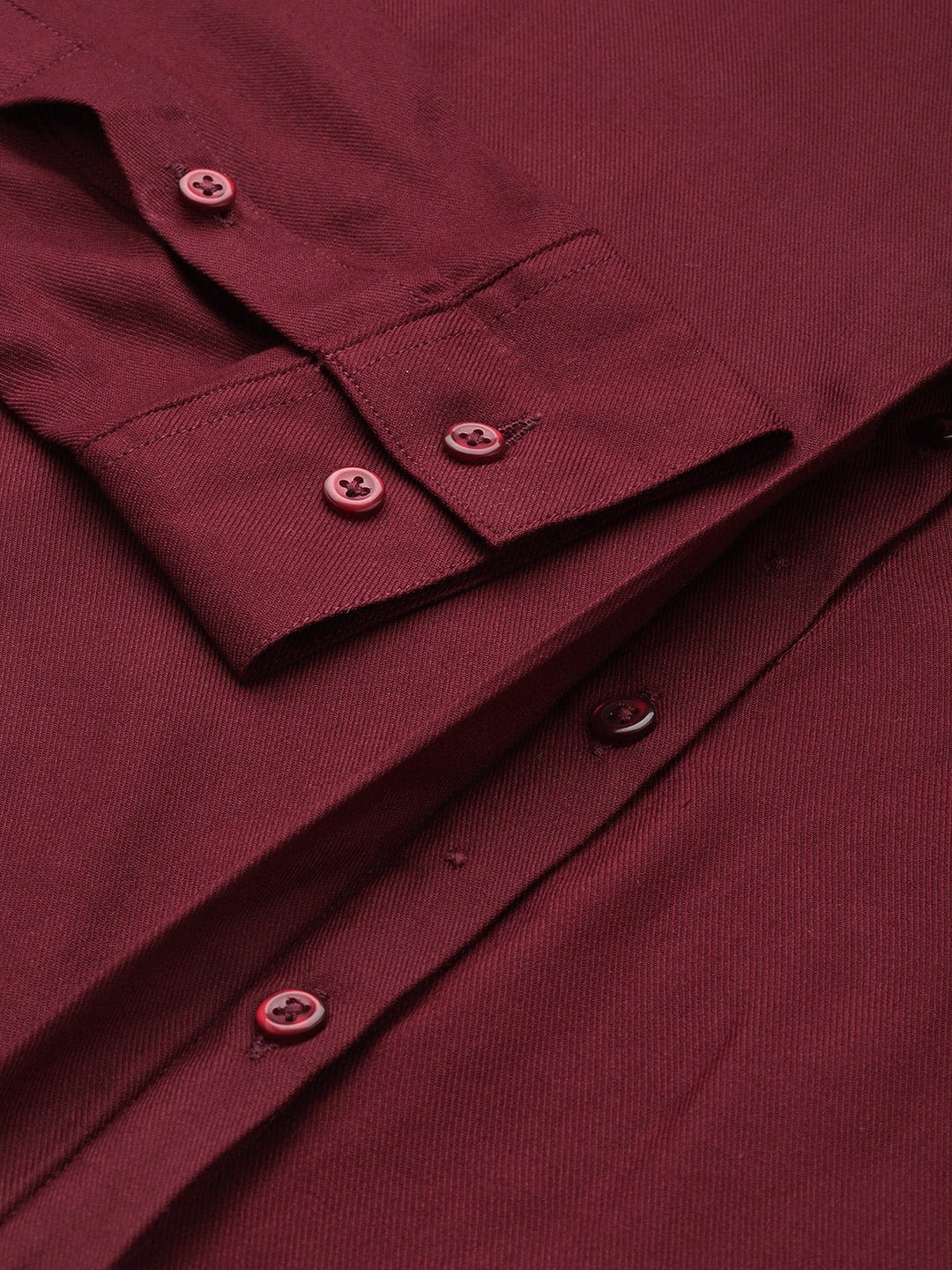 Women Burgundy Solid Viscose Rayon Regular Fit Formal Shirt - #folk republic#