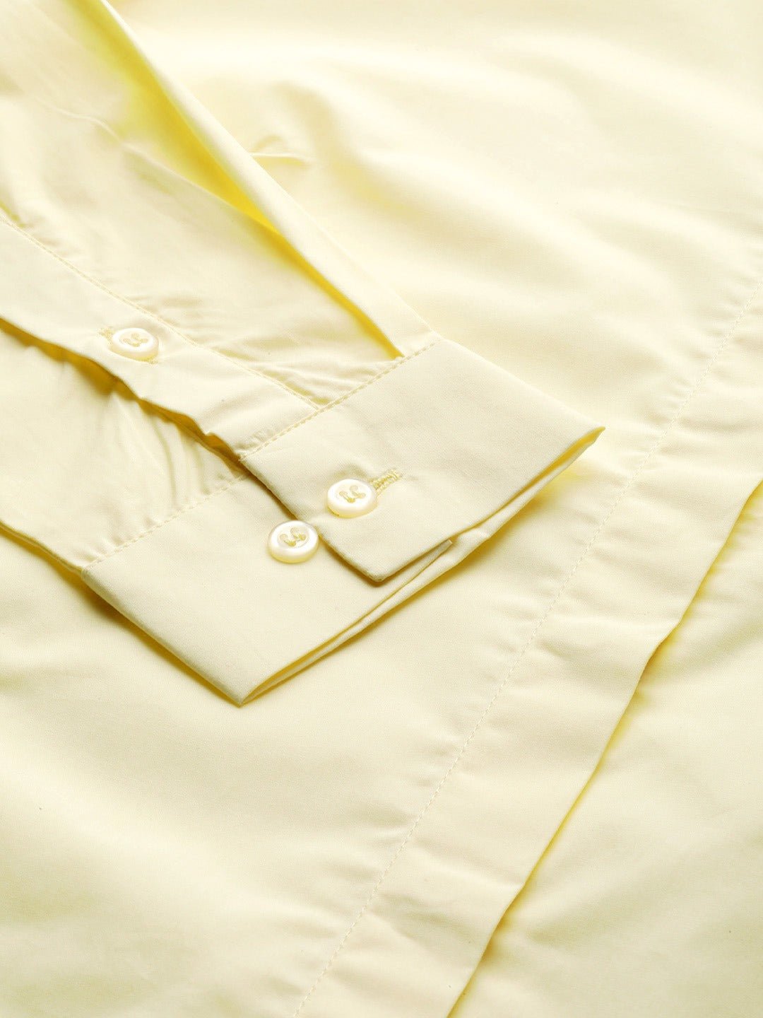 Women Lemon Solids Pure Cotton Slim Fit Formal Shirt - #folk republic#