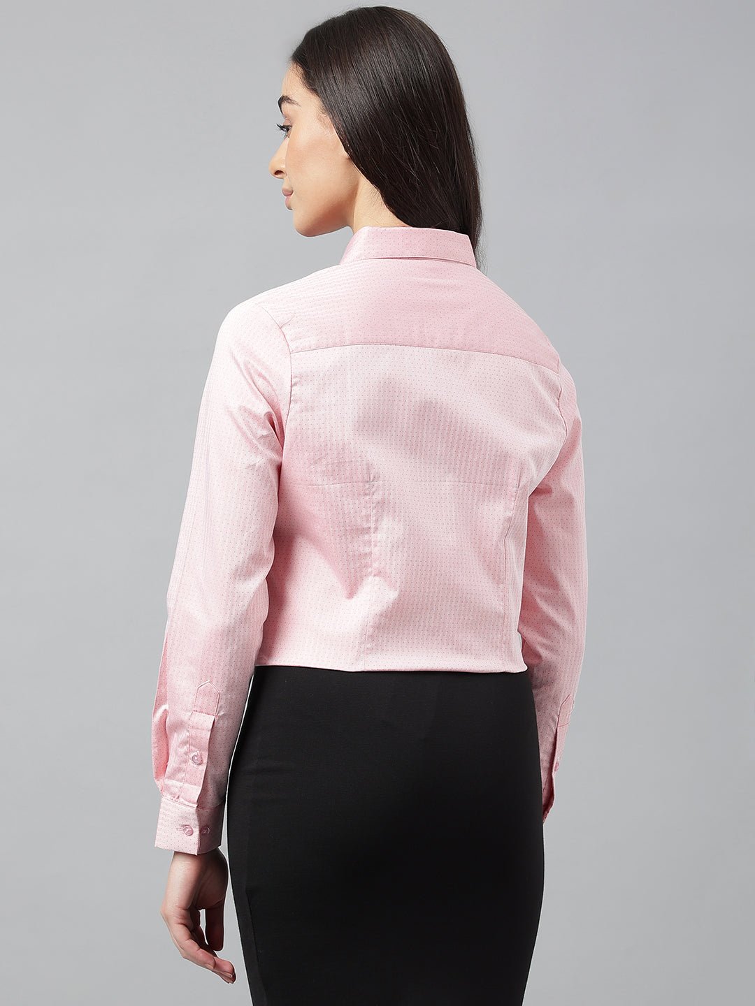 Women Orange & White Solid Pure Cotton Regular Fit Formal Shirt - #folk republic#