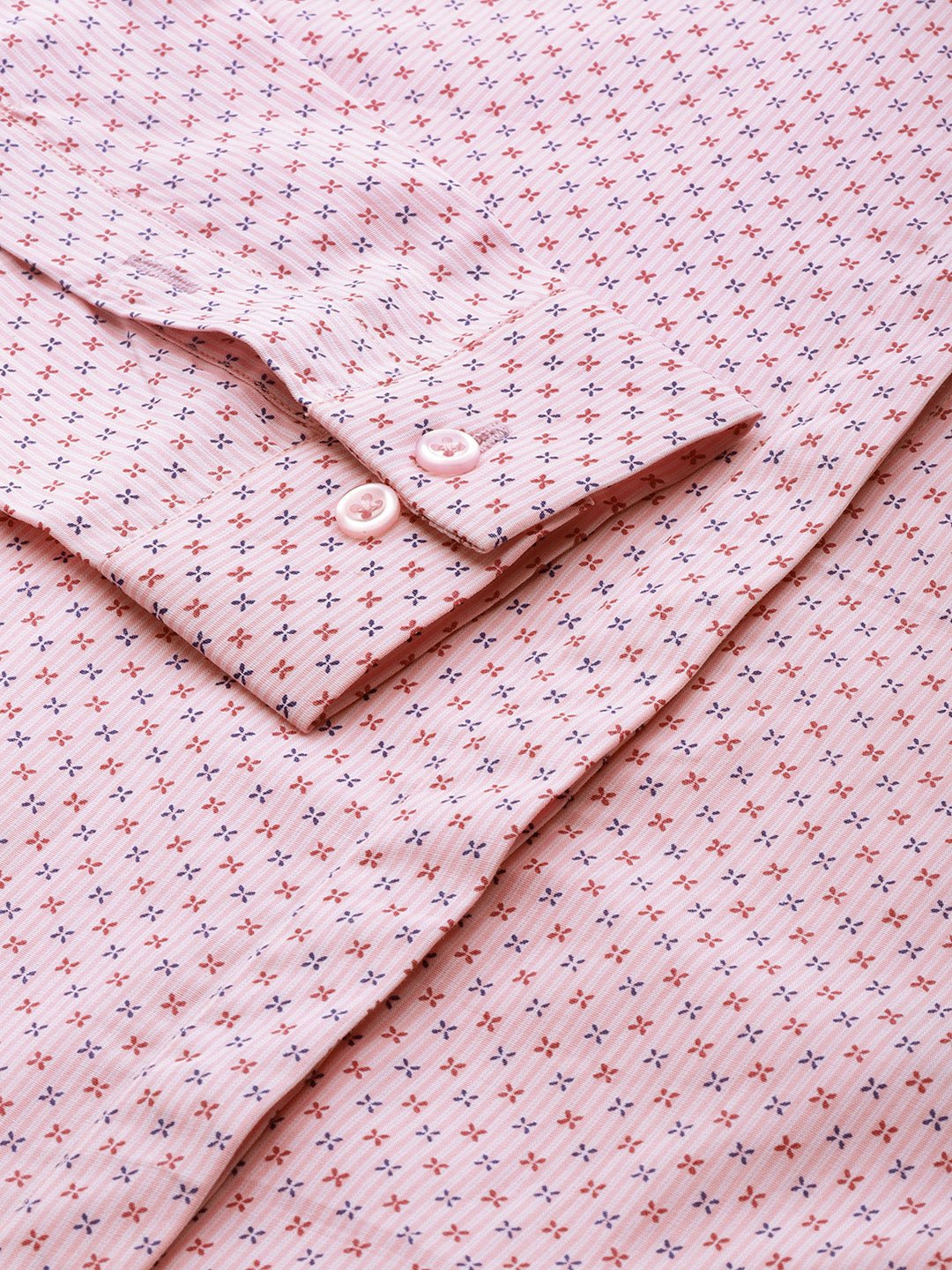 Women Pink Prints Pure Cotton Slim Fit Formal Shirt - #folk republic#