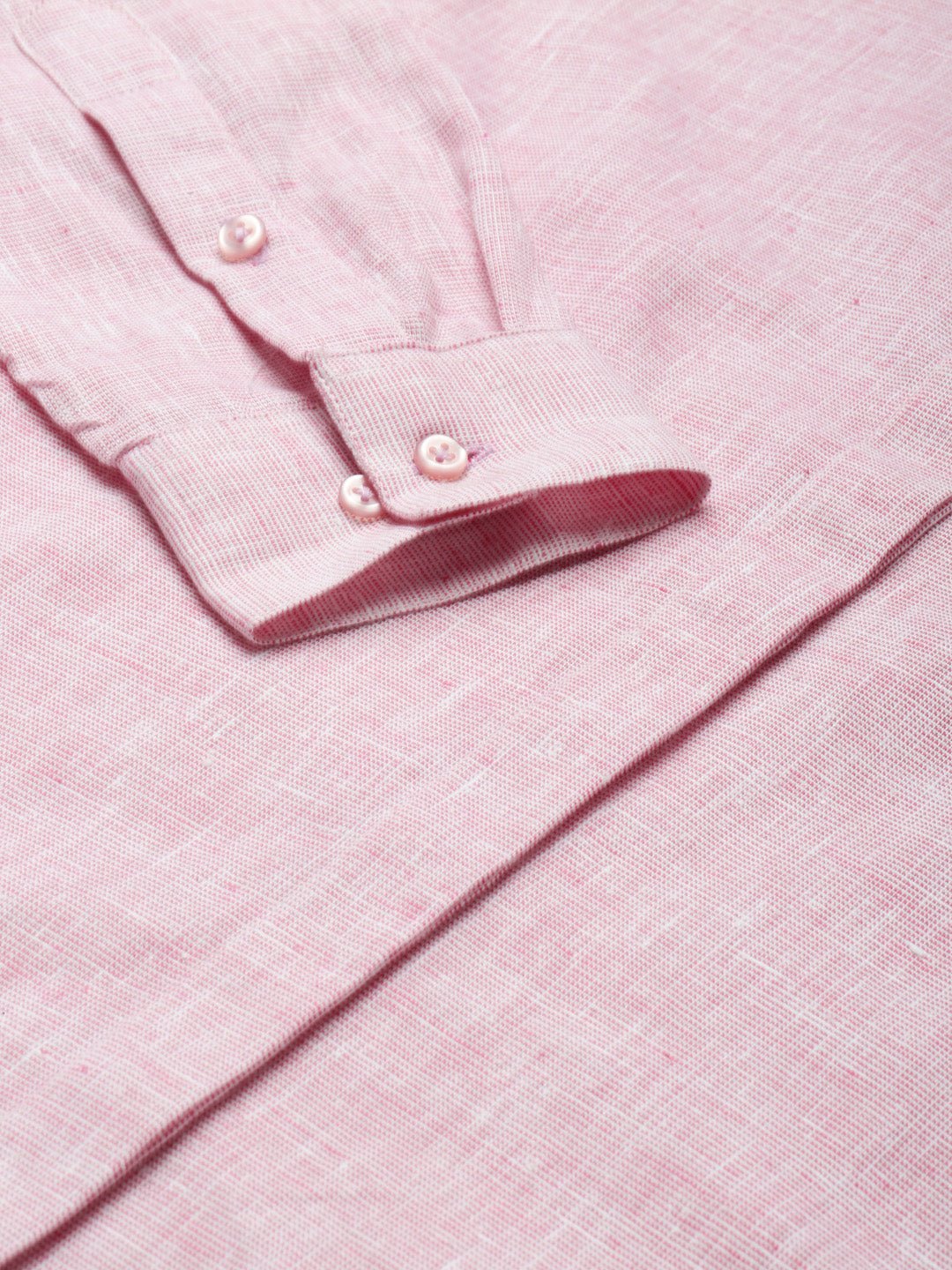 Women Pink Solid Pure Cotton Regular Fit Formal Shirt - #folk republic#