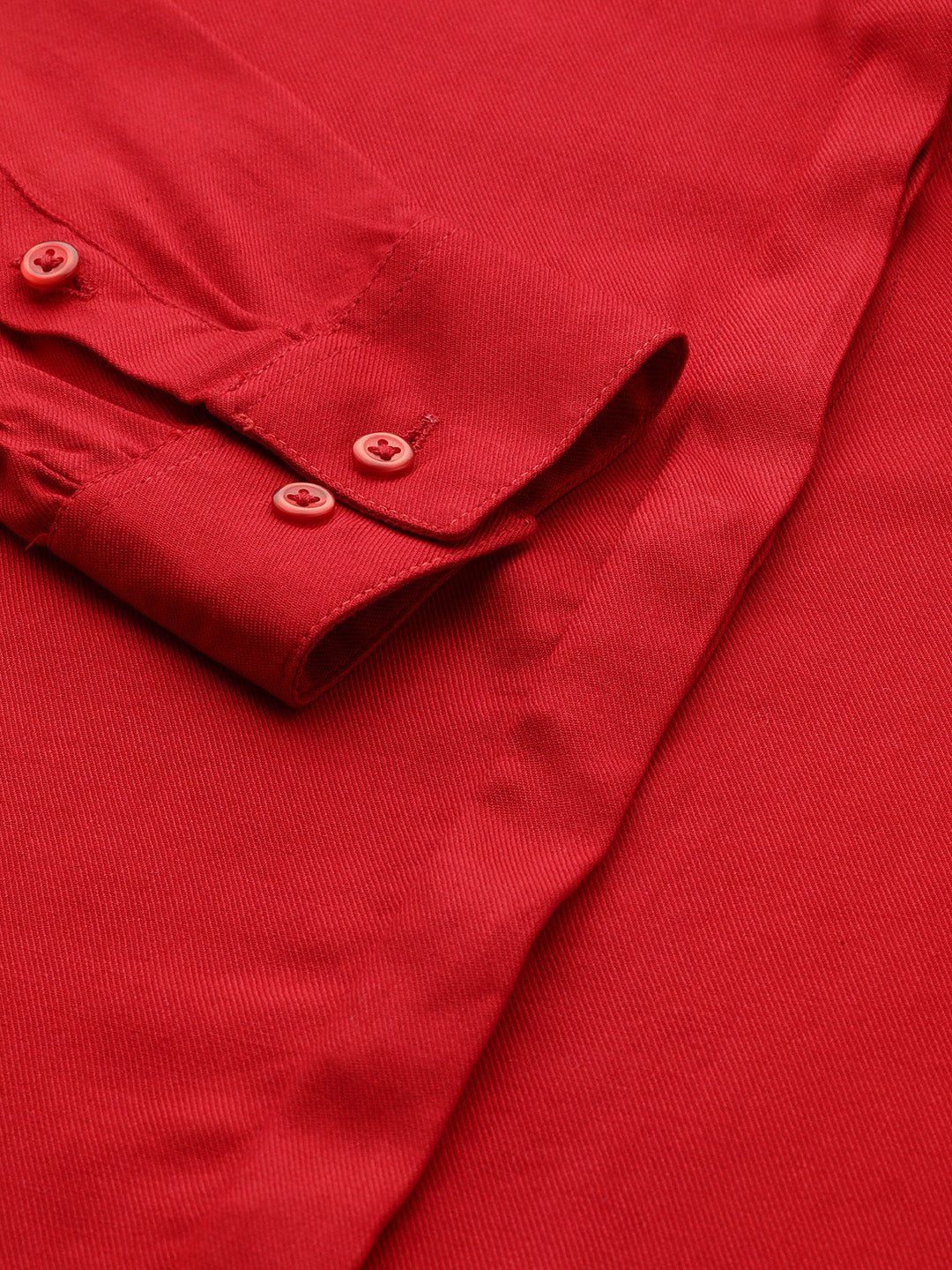 Women Red Solid Viscose Rayon Regular Fit Formal Shirt - #folk republic#