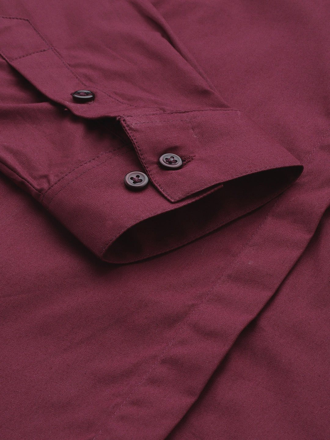 Women Wine Solid Pure Cotton Regular Fit Formal Shirt - #folk republic#